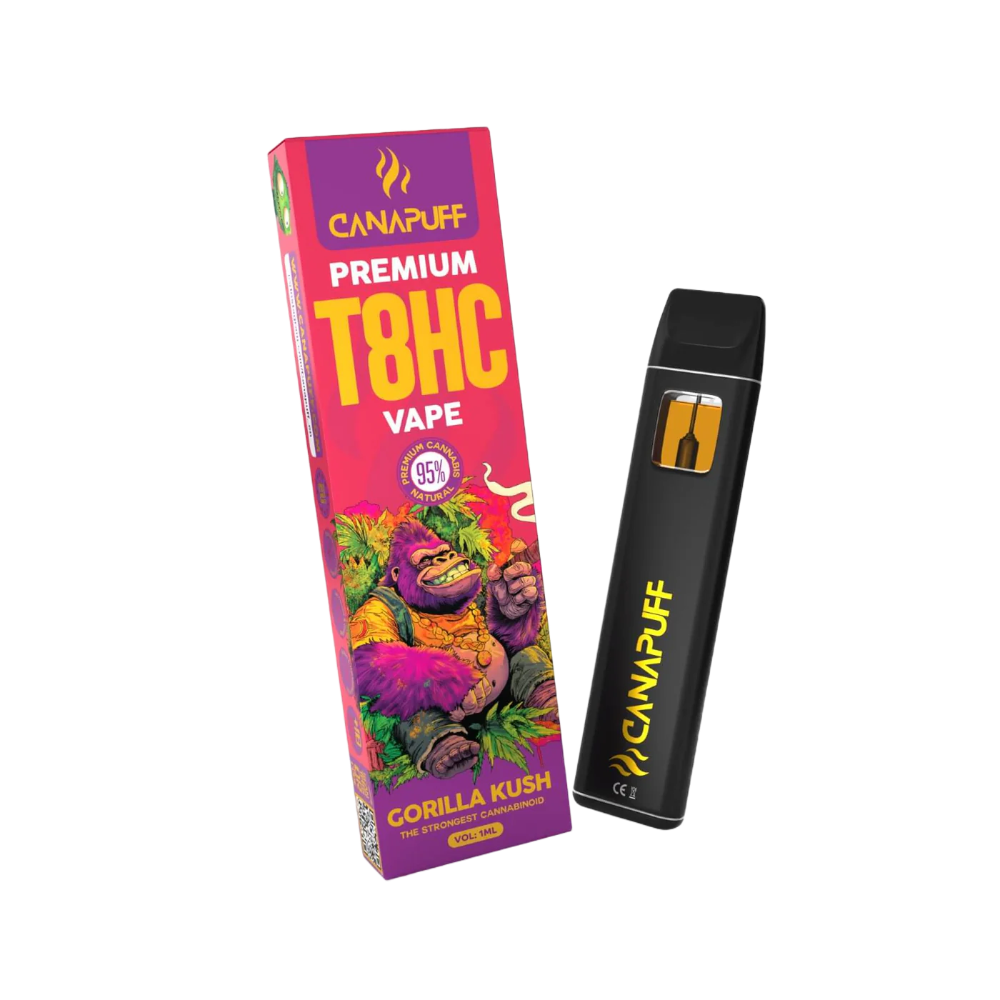 Canapuff T8HC Vape Gorilla Kush 95 % 1 ml - RealaxShop